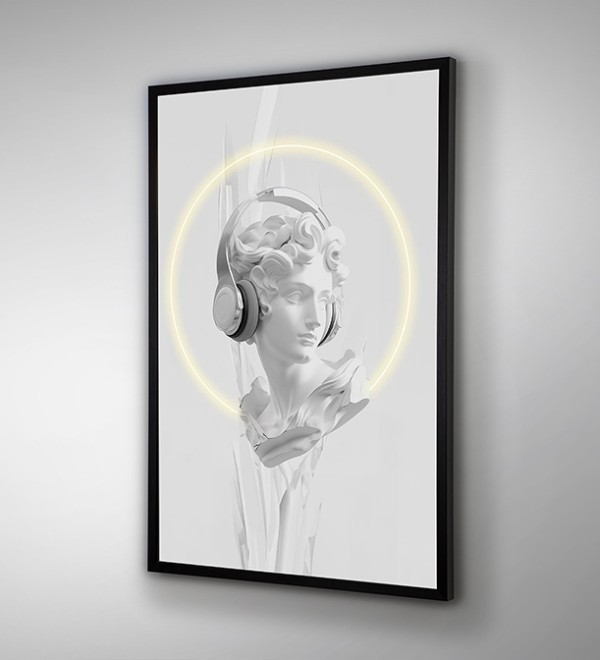 Картина Busto белый LED 80X120