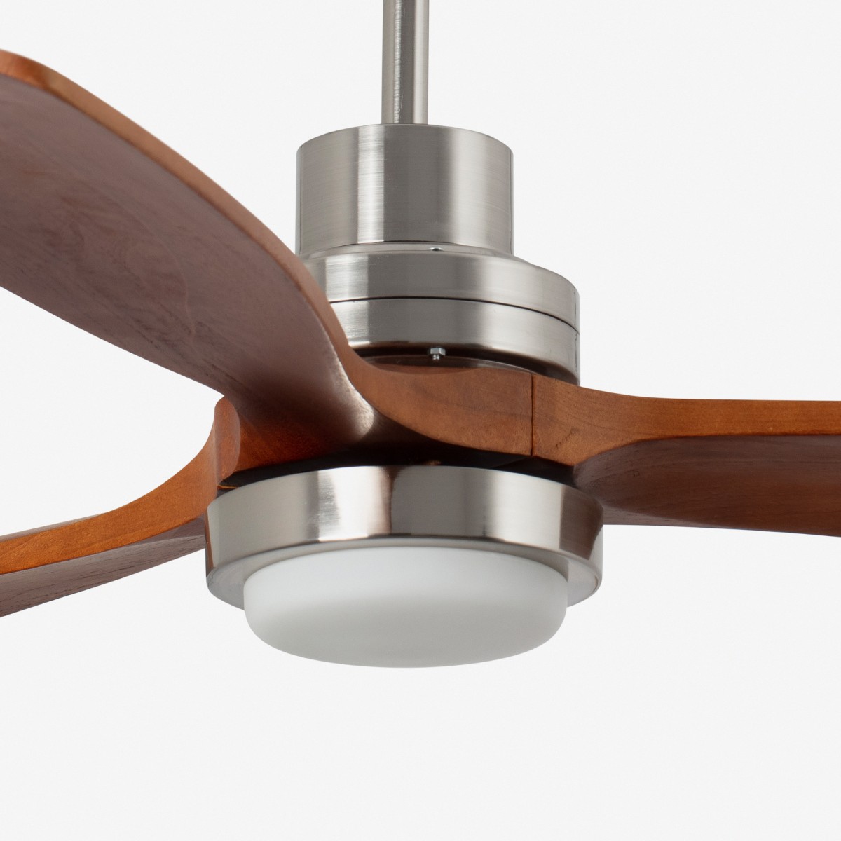 Потолочный вентилятор LANTAU XL Ш1680 DC матовый никель/орех 3P LED 15W TUYA