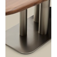 Стол Melvar из 100% орехового шпона с основанием из стали 180 x 100