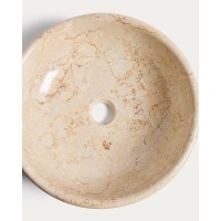 Раковина для столешницы Dalven из бежевого мрамора, диаметр 35 см