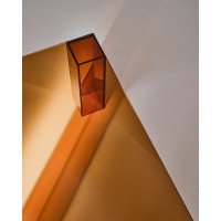 Журнальный столик Adularia из стекла коричневого цвета 140 x 60