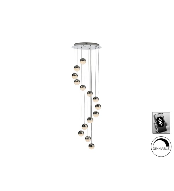 Подвесной светильник Sphere LED 14L Ø51 DIM BLUETOOTH хром