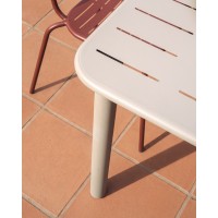 Уличный стол Brai из оцинкованной стали бежевого цвета, 180 x 90 см