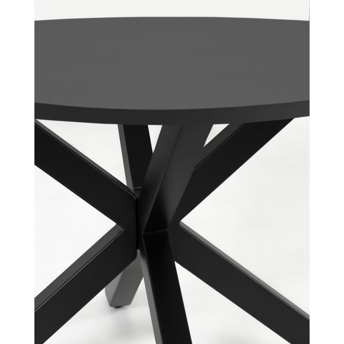 ARYA Круглый Ø 119 cm MDF стол со стальными черными ножками