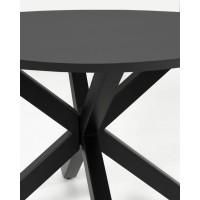 ARYA Круглый Ø 119 cm MDF стол со стальными черными ножками