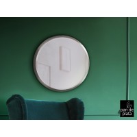 Зеркало круглое Aries 54Ø серебряное