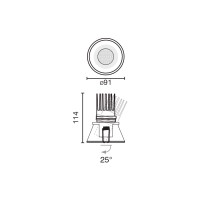 TULIPA Встраиваемый светильник 10W 4000K CRI90 55° черный TRIAC