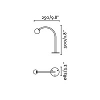 CUCA 300 Уличный маяк черный LED 3W 2700K 24V