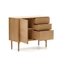 Lenon Сервант с 1 дверцей и 3 ящиками из шпона дуба 105 x 84 см
