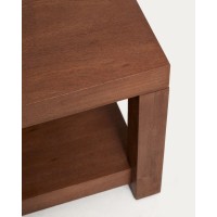 Приставной столик Norani из массива акации с отделкой шпоном акации, 90 x 90 см