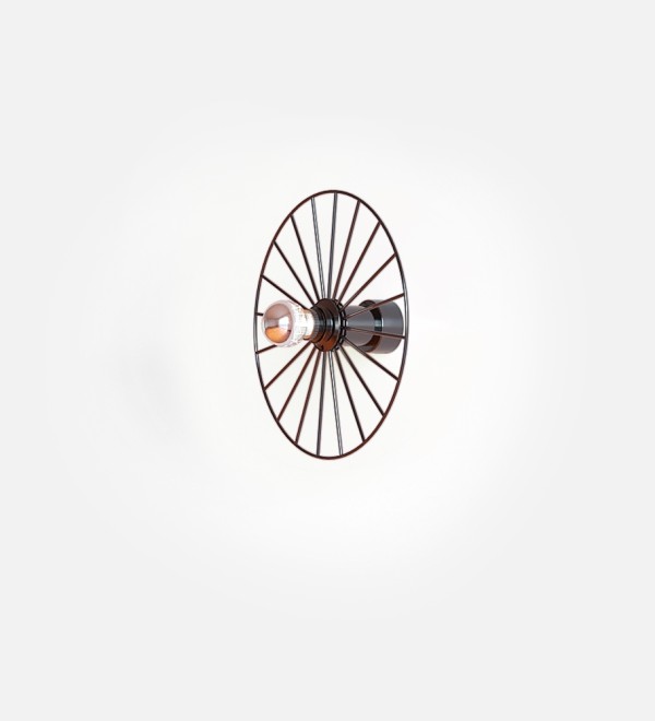 Бра Wheel 30 см черный + цоколь 5 см черный