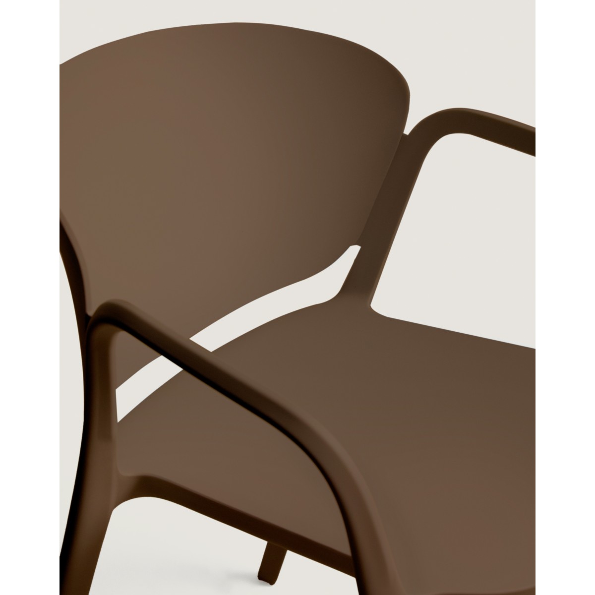Уличный стул Ania темно-коричневый пластиковый
