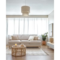 Круглый журнальный столик Kohana из ротанга с натуральной отделкой Ø 65 см