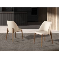 Стул 4207 из кремовой экокожи