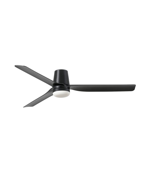 Потолочный вентилятор PUNT TUB M Ш1300MM черный 3 P черный LED 18W