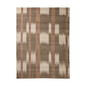 Джутовый ковер Domira с разноцветным узором икат, 200 x 300 см