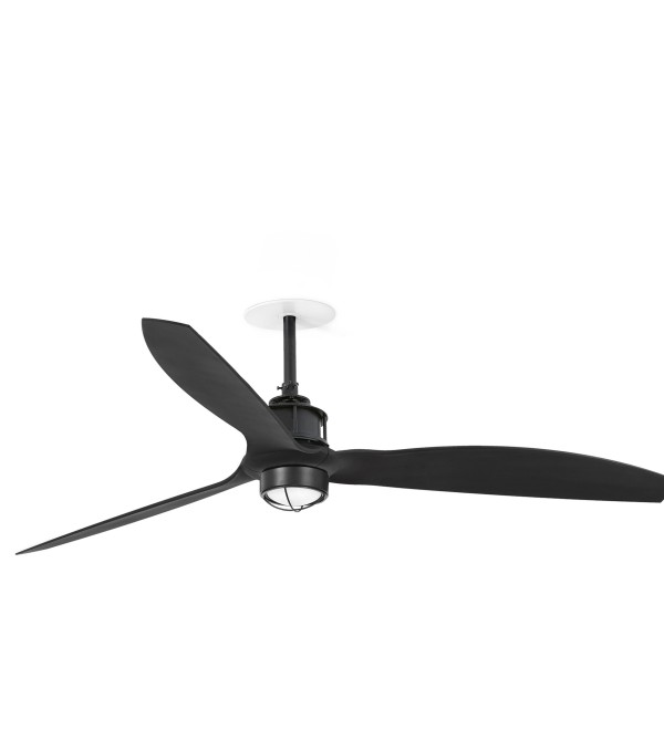 JUST FAN M Потолочный вентилятор с освещением Ш1280 черный 3P 3000K TUYA