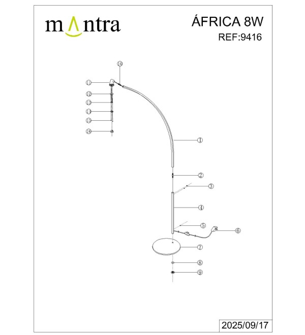 9416 Торшер MANTRA AFRICA