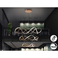 Люстра Molly 3 кольца Ø110 розовое золото DIM