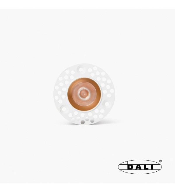 Встраиваемый даунлайт Uno белый/золотой без рамки 8W 37° 2700K CRI90 DALI