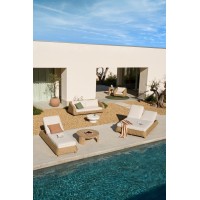 Шезлонг Meria из искусственного ротанга