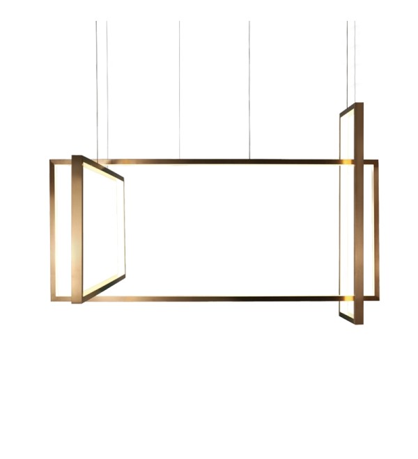 Подвесной светильник Frame 140x60 см бронзовый