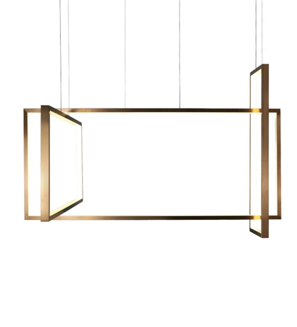 Подвесной светильник Frame 140x60 см бронзовый