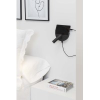 DUAS Бра с ридером черный USB C LED 3W 2700K