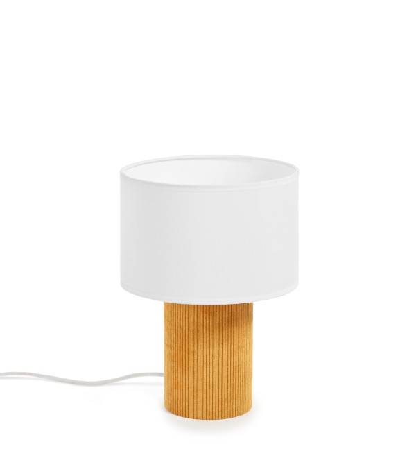 Bianella Вельветовая настольная лампа горчичного цвета