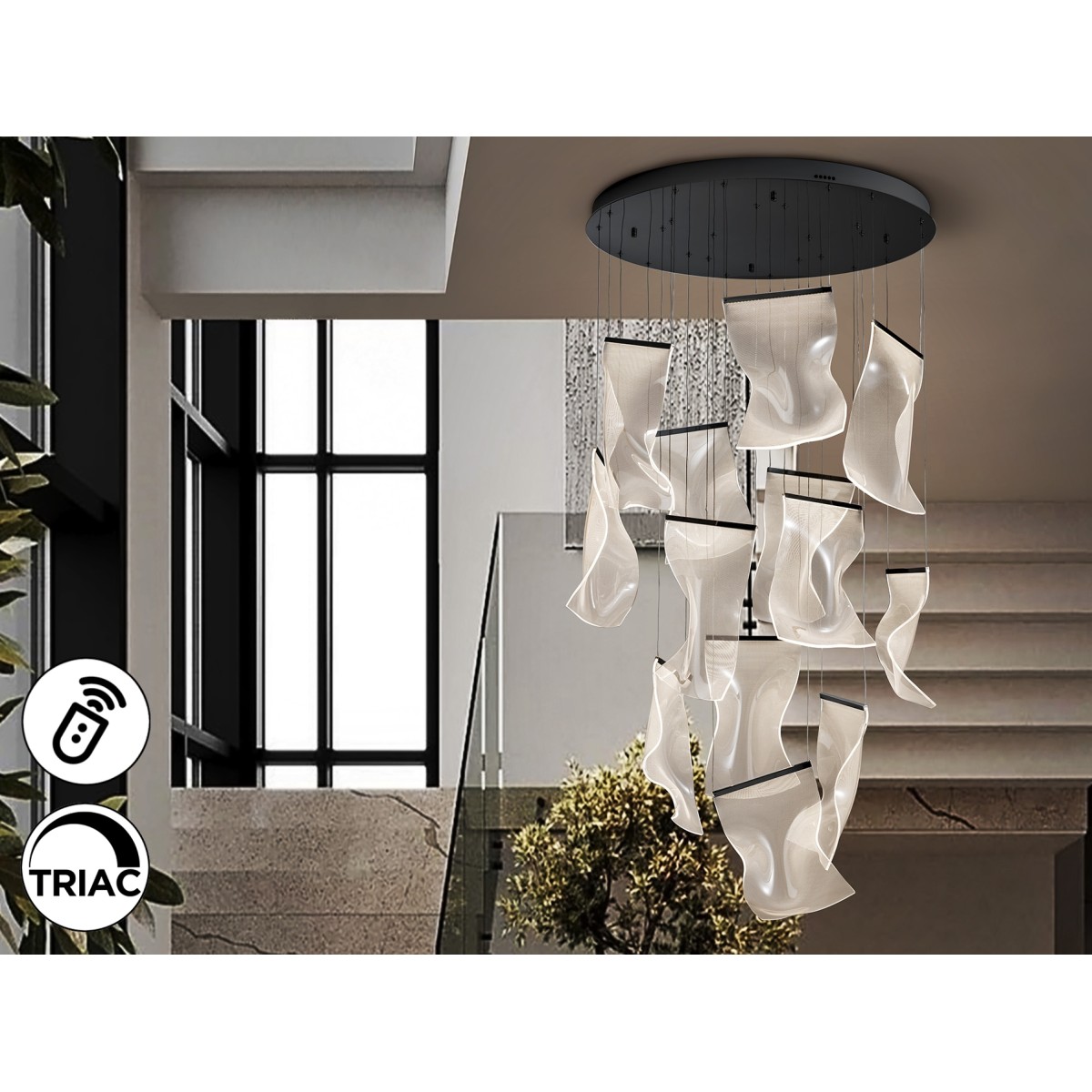 Velos Люстра 13L черная DIMABLE