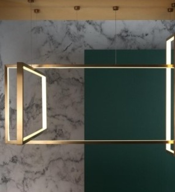 Подвесной светильник Frame 120x50 cm бронзовый