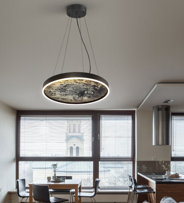 Подвесной светильник Stone CCT- черный LED 60D