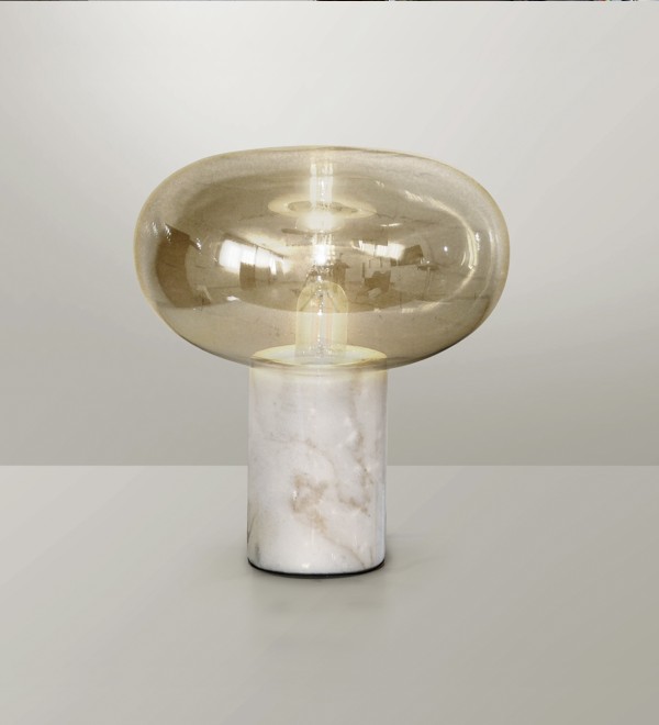 Настольная лампа Fungi 1L белый мрамор
