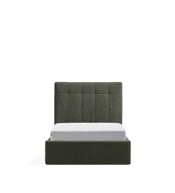 Кровать Darnela из шенилла цвета мха, для матраса 90 x 200 см
