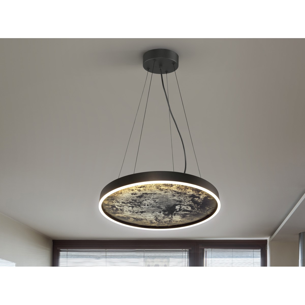 Подвесной светильник Stone CCT- черный LED 60D