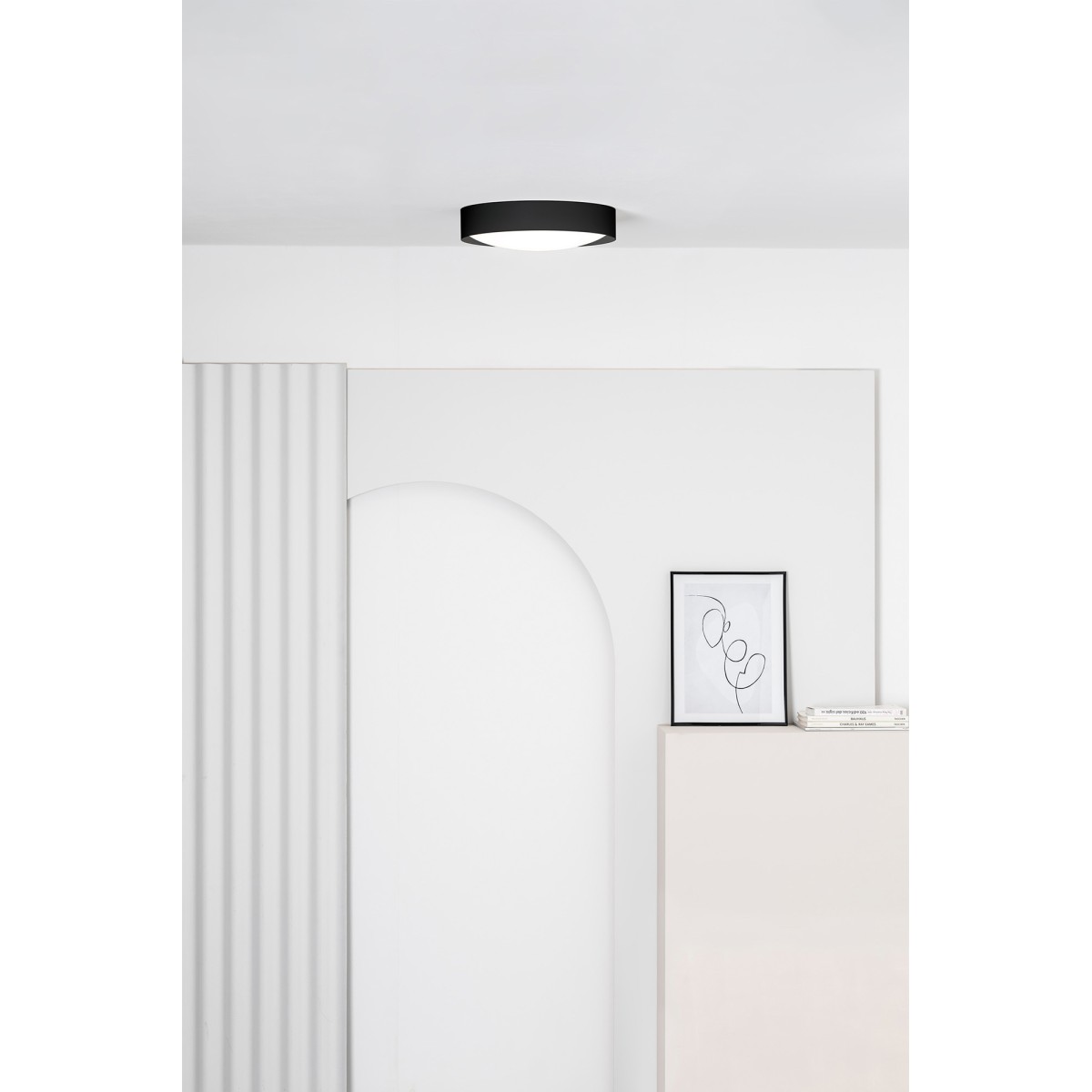 Потолочный светильник Vuk черный LED 40W 2700K