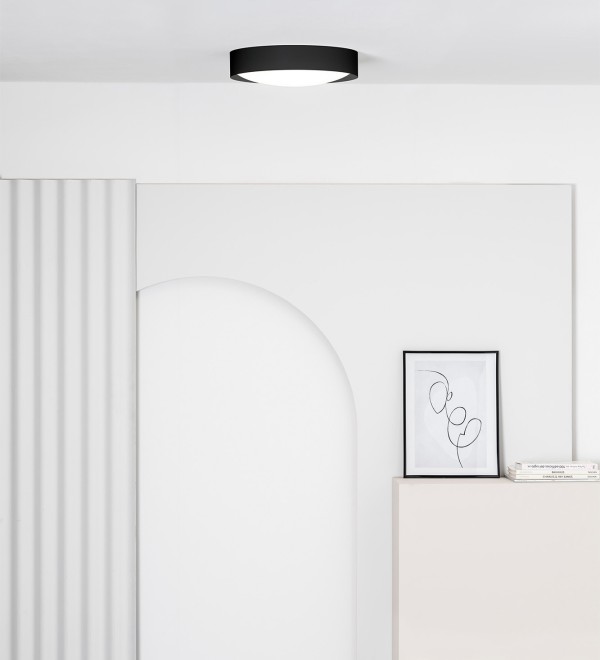 Потолочный светильник Vuk черный LED 40W 2700K