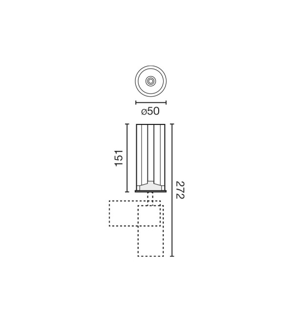 Встраиваемый светильник Fost PULLDOWN 15W белый 35° 4000K CRI97