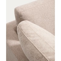 3-местный диван Gala из микробукле бежевого цвета, 210 см