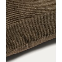 Чехол для подушки Seliria из коричневого вельвета с вышивкой, 50 x 50 см