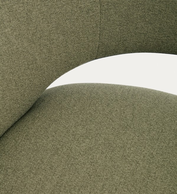 Кресло Bonali из зеленой синели с зелеными металлическими ножками