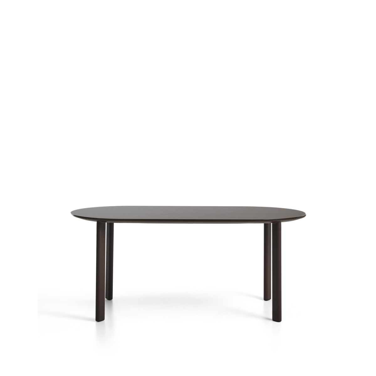 Уличный стол Erice из алюминия и закаленного стекла коричневого цвета, 180 x 90 см