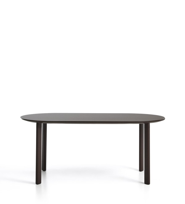 Уличный стол Erice из алюминия и закаленного стекла коричневого цвета, 180 x 90 см