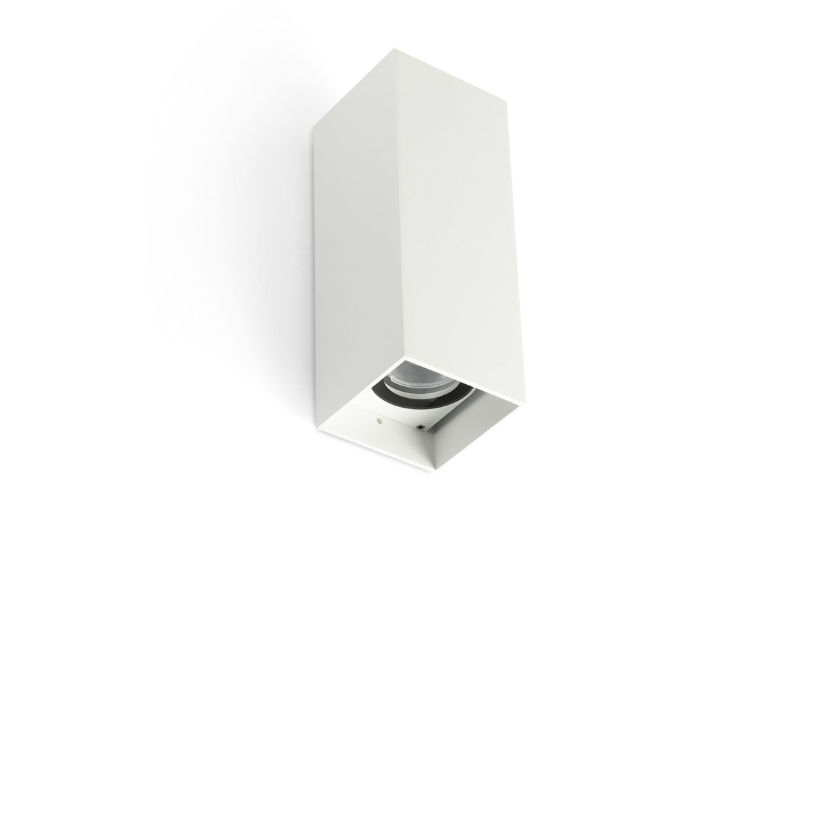 Уличный настенный светильник KOV квадратный белый LED 2x6W 3000K 34°/14°