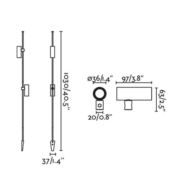 Ландшафтный светильник CLAP черный 1030 LED 2X6W 3000K 38° 24V