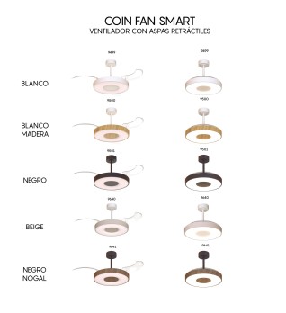 9499 Люстра потолочная-вентилятор COIN FAN SMART