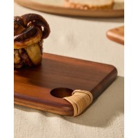Sardis Сервировочная доска из древесины акации и ротанга 35 x 15 см