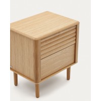 Lenon Тумбочка с 2 ящиками из шпона дуба 50 x 55 см