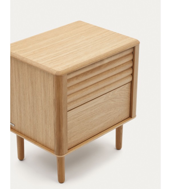 Lenon Тумбочка с 2 ящиками из шпона дуба 50 x 55 см