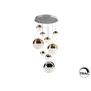 Подвесной светильник Sphere 9L LED Ø50 DIM разноцветный